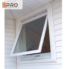หน้าต่างกันสาดอลูมิเนียมกระจกสองชั้น / หน้าต่างหลังคาแขวนด้านบน กันสาดหน้าต่างอลูมิเนียม ISO9001 กันสาดอลูมิเนียมด้านบนแขวน