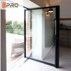 Thermal Break Modern Aluminium Low - E Glass Pivot Door For Store / Double Pivot Door ประตูหน้าเดือยอลูมิเนียม