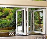 ออสเตรเลียมาตรฐานการออกแบบใหม่อลูมิเนียมกระจกพับสองพับหน้าต่างหน้าต่างอลูมิเนียมแอนะล็อกสำหรับขาย