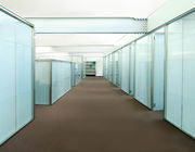 ผงเคลือบ 12mm Glass Modular Office Partition Walls Frame หรือ Frameless Style