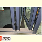 ระบบการค้ากระจกอลูมิเนียม Bifold Windows สำหรับห้องนั่งเล่น lowes bi fold door Bi พับประตูด้านนอก