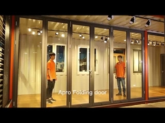 สีดําหลายแผ่น อลูมิเนียม ประตูพับ ที่พักประหยัดพลังงาน