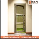 กระจกห้องน้ำที่ทันสมัยบานพับประตูบานเลื่อนอลูมิเนียมสำหรับบ้านพักอาศัย ประตูบานพับคู่อลูมิเนียม ประตูสแตนเลส hin