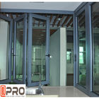 หน้าต่างอลูมิเนียมร่วมสมัยสีเทาเข้ม, หน้าต่างครัวระบายอากาศ Bifold Bi พับประตูบานเลื่อนฝักบัว bi fold door