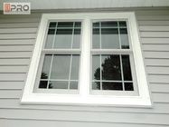 หน้าต่างบานคู่สไตล์อเมริกัน / ช่องระบายอากาศอลูมิเนียม Sash Windows Stainless Steel Security Mesh