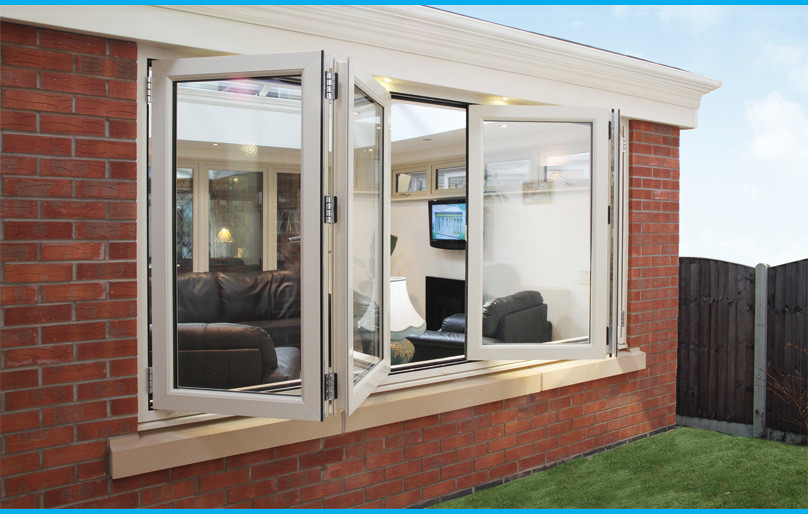 กระจกนิรภัยอลูมิเนียม Bifold Windows / โมเดิร์นพับ Patio Windows หน้าต่างพับหน้าต่างระเบียงออสเตรเลีย พับ window